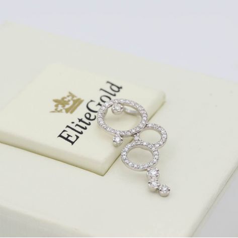 Кулон в форме кругов Gravity с камнями