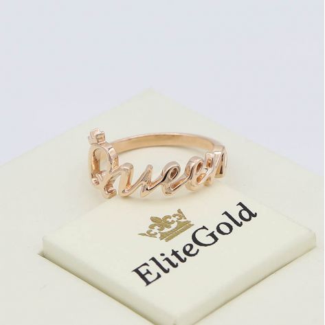 Авторское кольцо в виде надписи Queen