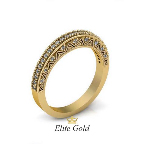 Авторское обручальное кольцо Piazza c филигранью