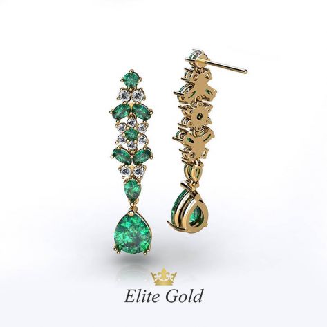 Роскошные дизайнерские серьги Petra с камнями разной формы