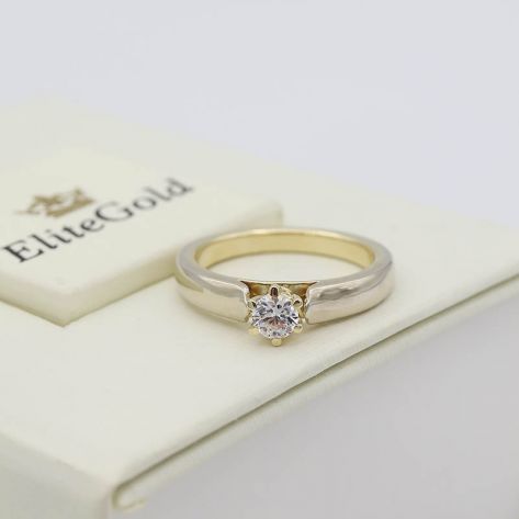 Авторское классическое кольцо для помолвки Fabielle