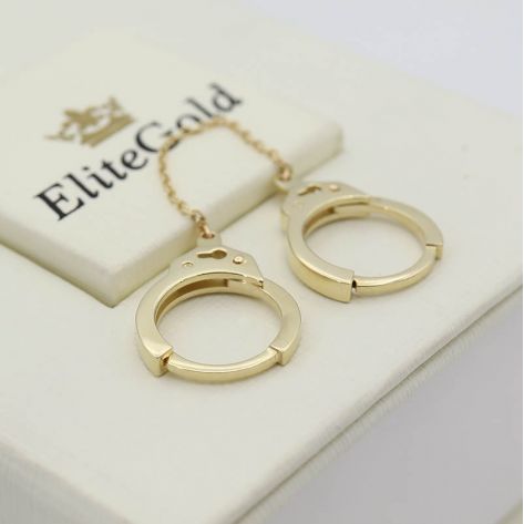 Авторские сдвоенные сережки Cuffs с цепочкой