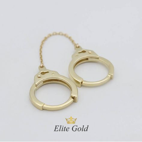 Авторские сдвоенные сережки Cuffs с цепочкой