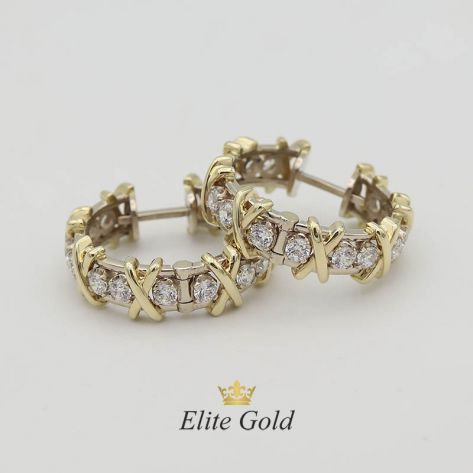 Авторские серьги 16 Stones XL в стиле известного бренда