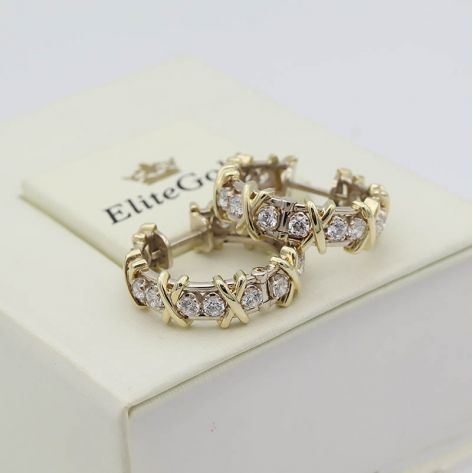 Авторские серьги 16 Stones XL в стиле известного бренда