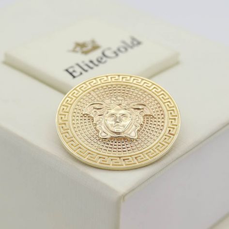 Авторская круглая подвеска в стиле бренда Версаче