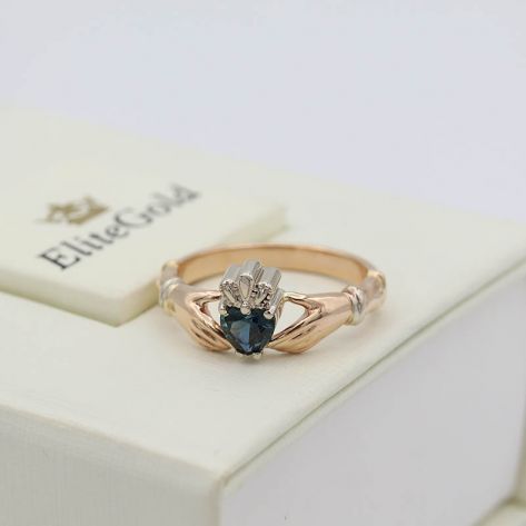 Авторское кладдахское кольцо Red Heart Petite