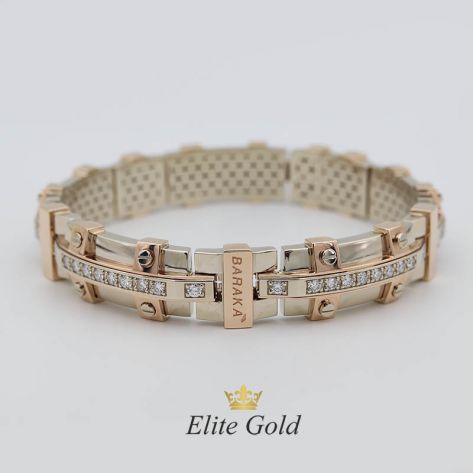 Широкий шарнирный браслет в стиле бренда Барака