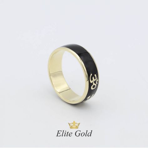 Авторское кольцо Mantra с эмалью и надписями на санкрите