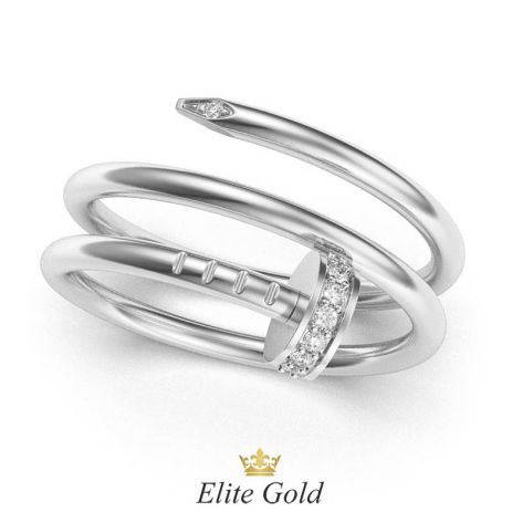 кольцо-гвоздь в белом золоте 585