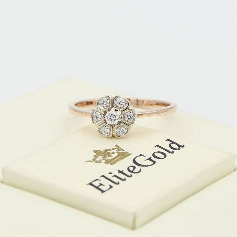 кольцо Altera в красном и белом золоте