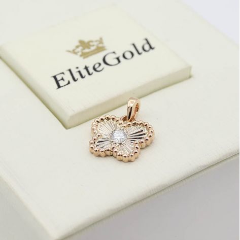 в комбинированном золоте с бриллиантом