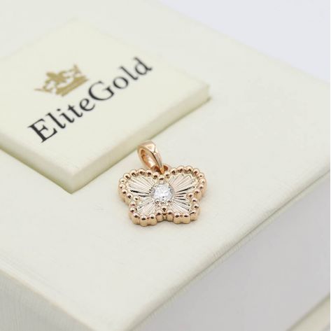 в комбинированном золоте с бриллиантом