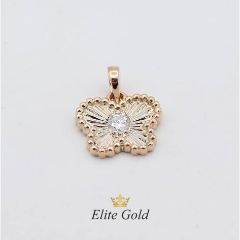 в комбинированном золоте с бриллиантом