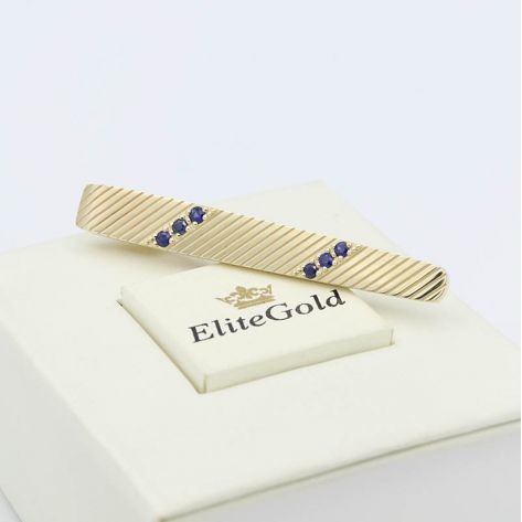 зажим для галстука в желтом (евро) золоте 585