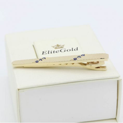 зажим для галстука в желтом (евро) золоте 585