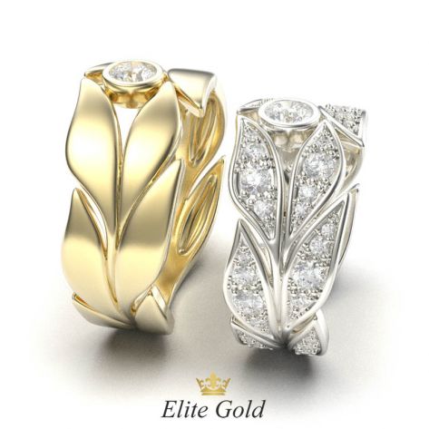 обручальные кольца в стиле бренда Carrera - вид сбоку