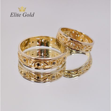 обручальные кольца Naomi в желтом и белом золоте