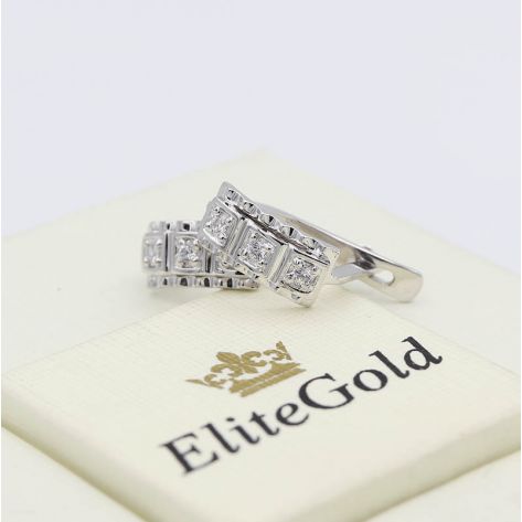 в белом золоте с фианитами