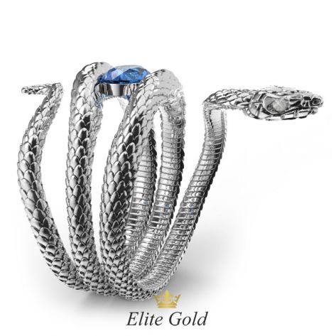 кольцо Serpenti в виде змеи в белом золоте