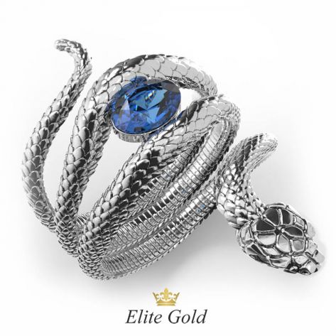 кольцо Serpenti в виде змеи в белом золоте