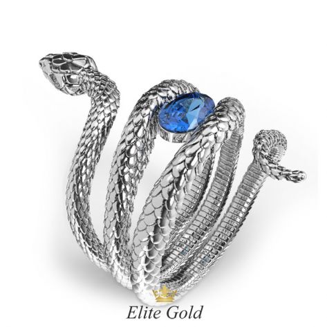 кольцо Serpenti в виде змеи в белом золоте