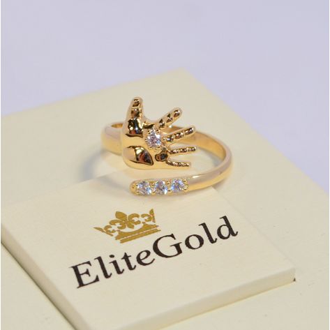 ольцо в виде детской ладошки