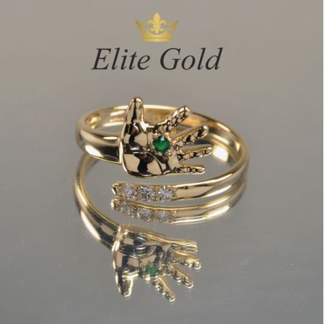 кольцо в виде детской ладошки