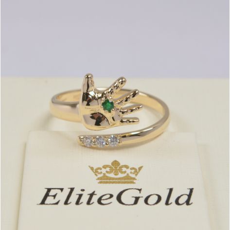 ольцо в виде детской ладошки