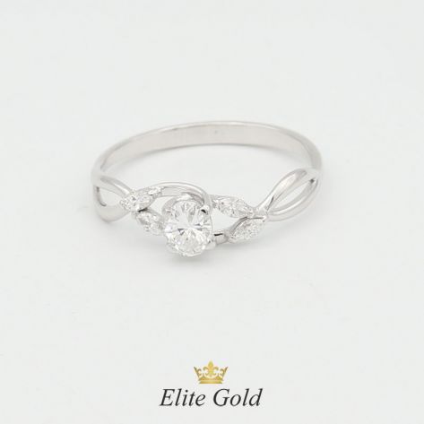 помолвочное кольцо Kiara в белом золоте