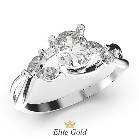 помолвочное кольцо Kiara в белом золоте