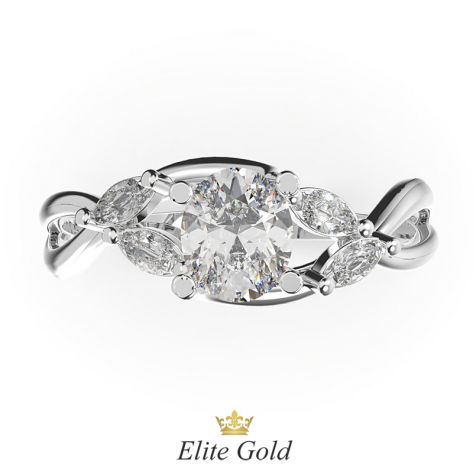 помолвочное кольцо Kiara в белом золоте