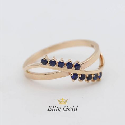 в красном и белом золоте с сапфирами