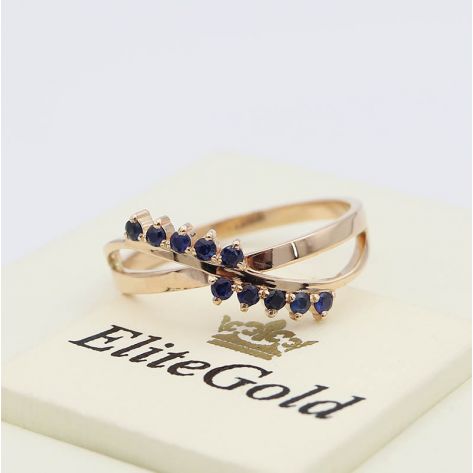 в красном и белом золоте с сапфирами