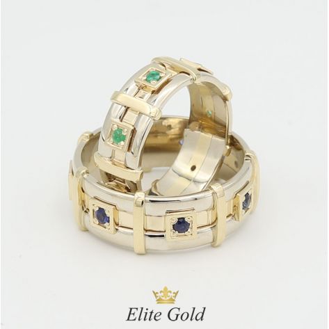 кольца Avance в белом и лимонном золоте