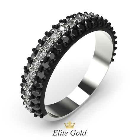 кольцо Sahara с россыпью камней в 3 ряда