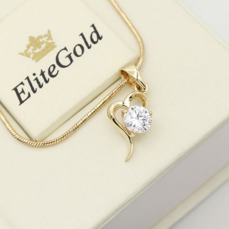 кулон Cuore в желтом золоте