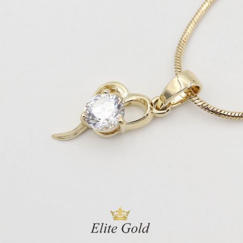 кулон Cuore в желтом золоте