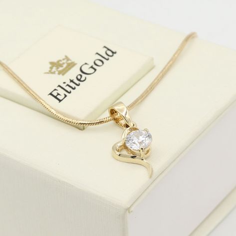 кулон Cuore в желтом золоте