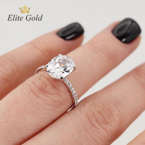 кольцо Lucia в белом золоте