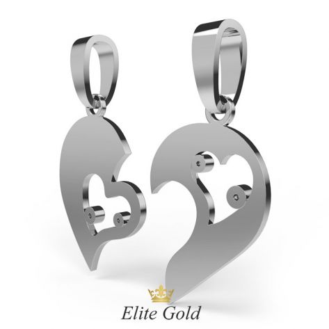 парные кулоны Lovers - вид сзади