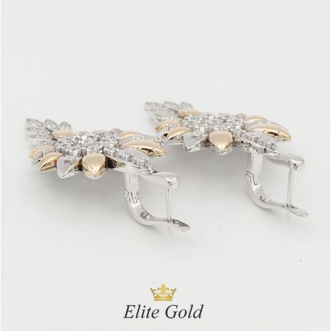 серьги Imani в белом и красном золоте