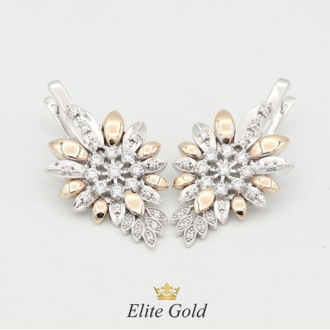 серьги Imani в белом и красном золоте