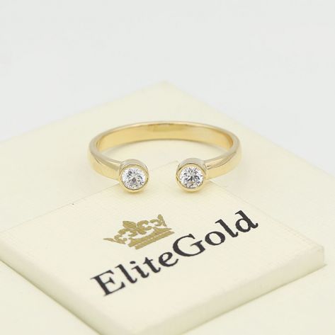 кольцо Terra с двумя камнями