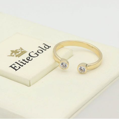 кольцо Terra с двумя камнями