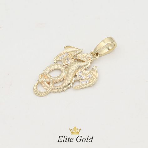подвеска Little Dragon с белыми камнями