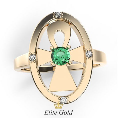 кольцо с египетским крестом