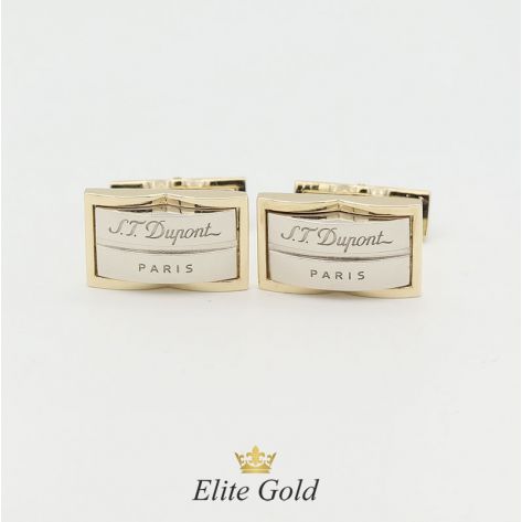 запонки в комбинированном золоте