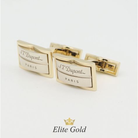 запонки в комбинированном золоте