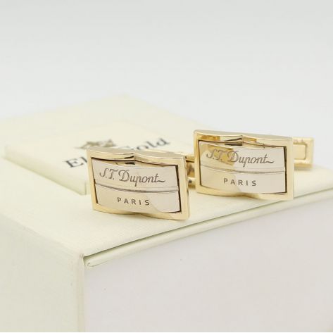 запонки в комбинированном золоте